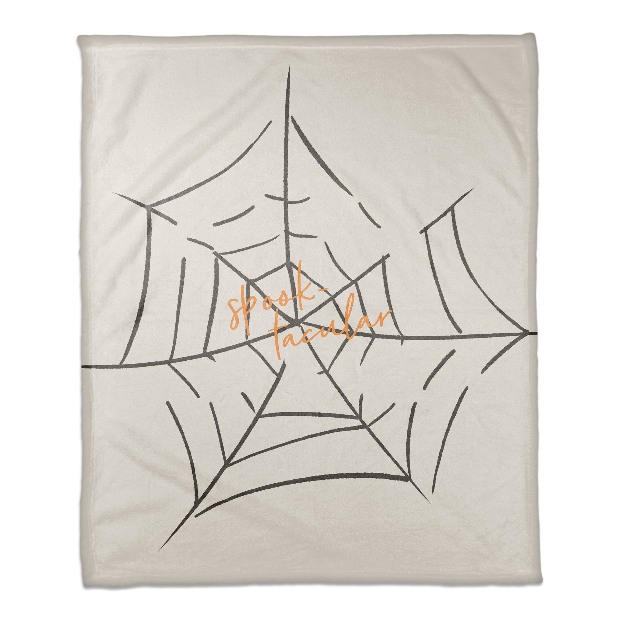 Spooktacular Web Fleece Throw